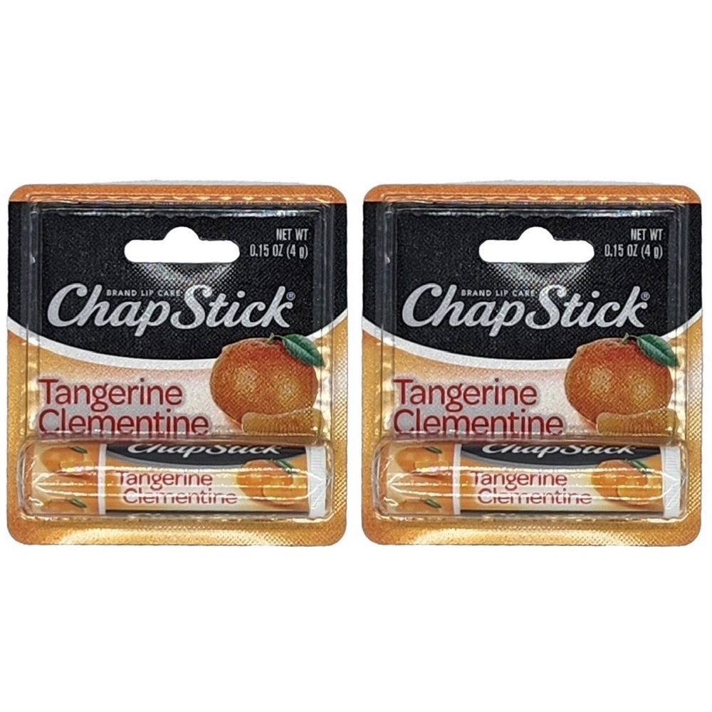 ChapStick Tangerine Clementine LIMITED EDITION Lip Balm 2-Pack .15ozea.